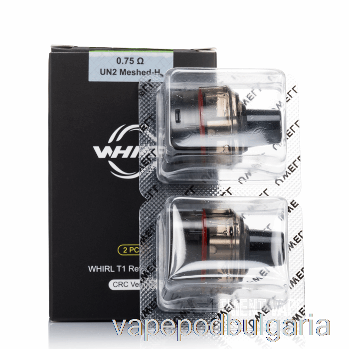 Vape Технически характеристики Uwell Whirl T1 резервни капсули 0.75ohm Un2 Meshed-h капсули